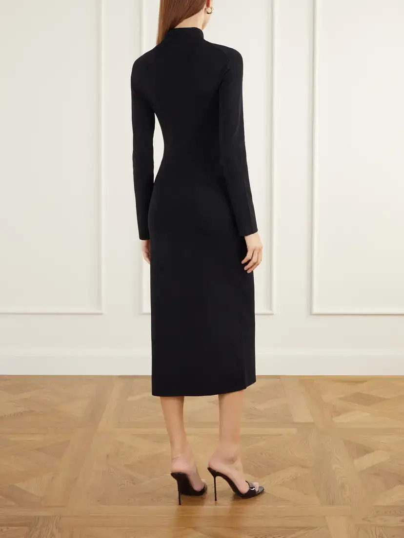 Cult Gaia Vera Embellished Gathered Jersey Midi Dress | Thumbnail 3 Cult Gaia Vera Embellished Gathered Jersey Midi Dress | Thumbnail 3