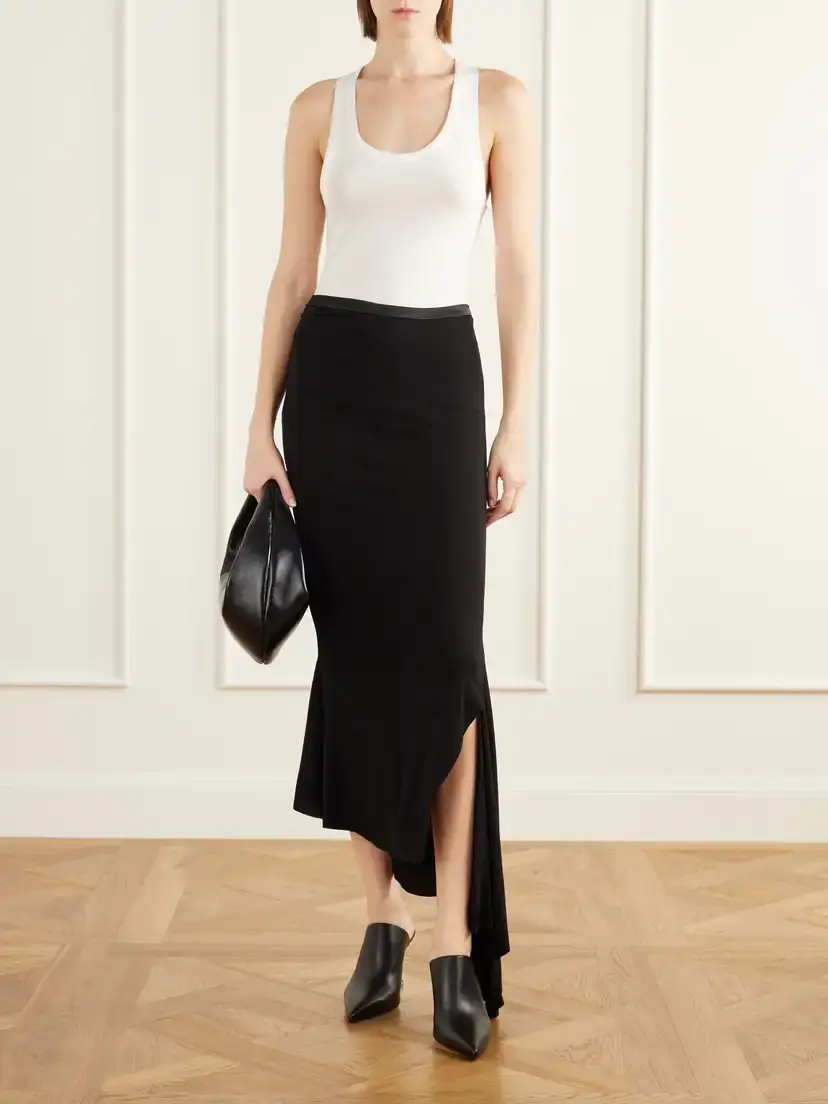 AARON ESH Asymmetric Jersey Midi Skirt | Thumbnail 2