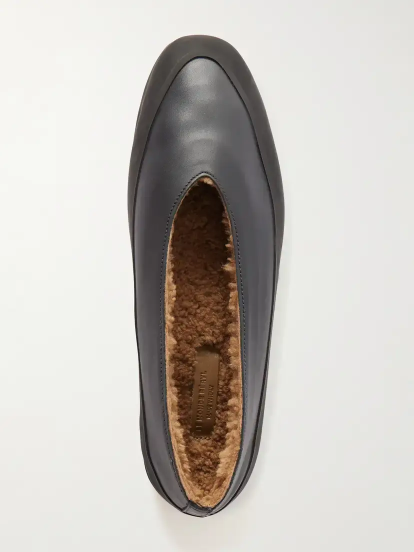 Le Monde Béryl Apres Ski Rubber-trimmed Leather Ballet Flats | Thumbnail 6 Le Monde Béryl Apres Ski Rubber-trimmed Leather Ballet Flats | Thumbnail 6