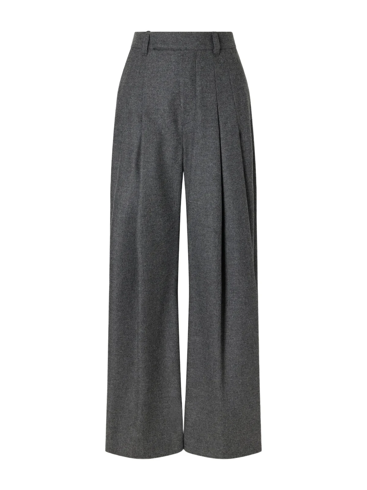 Brunello Cucinelli Pleated Wool And Cashmere-blend Woven Wide-leg Pants