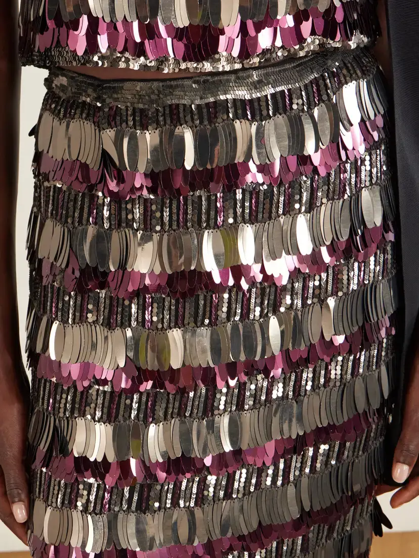 Carolina Herrera Embellished Silk Double Georgette Midi Skirt | Thumbnail 4