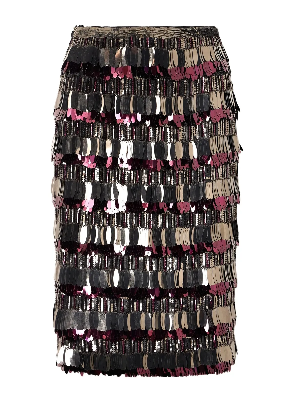 Embellished Silk Double-georgette Midi Skirt
