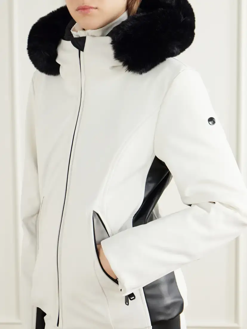 Goldbergh Kibõ Hooded Paneled Plush-trimmed Stretch-jersey Ski Jacket | Thumbnail 5