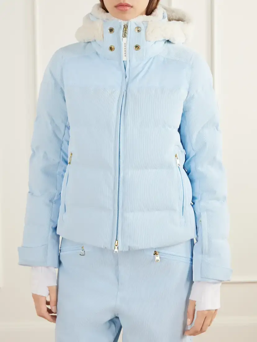 Bogner Minu Cord Hooded Padded Plush-trimmed Shell And Corduroy Down Ski Jacket | Thumbnail 3 Bogner Minu Cord Hooded Padded Plush-trimmed Shell And Corduroy Down Ski Jacket | Thumbnail 3
