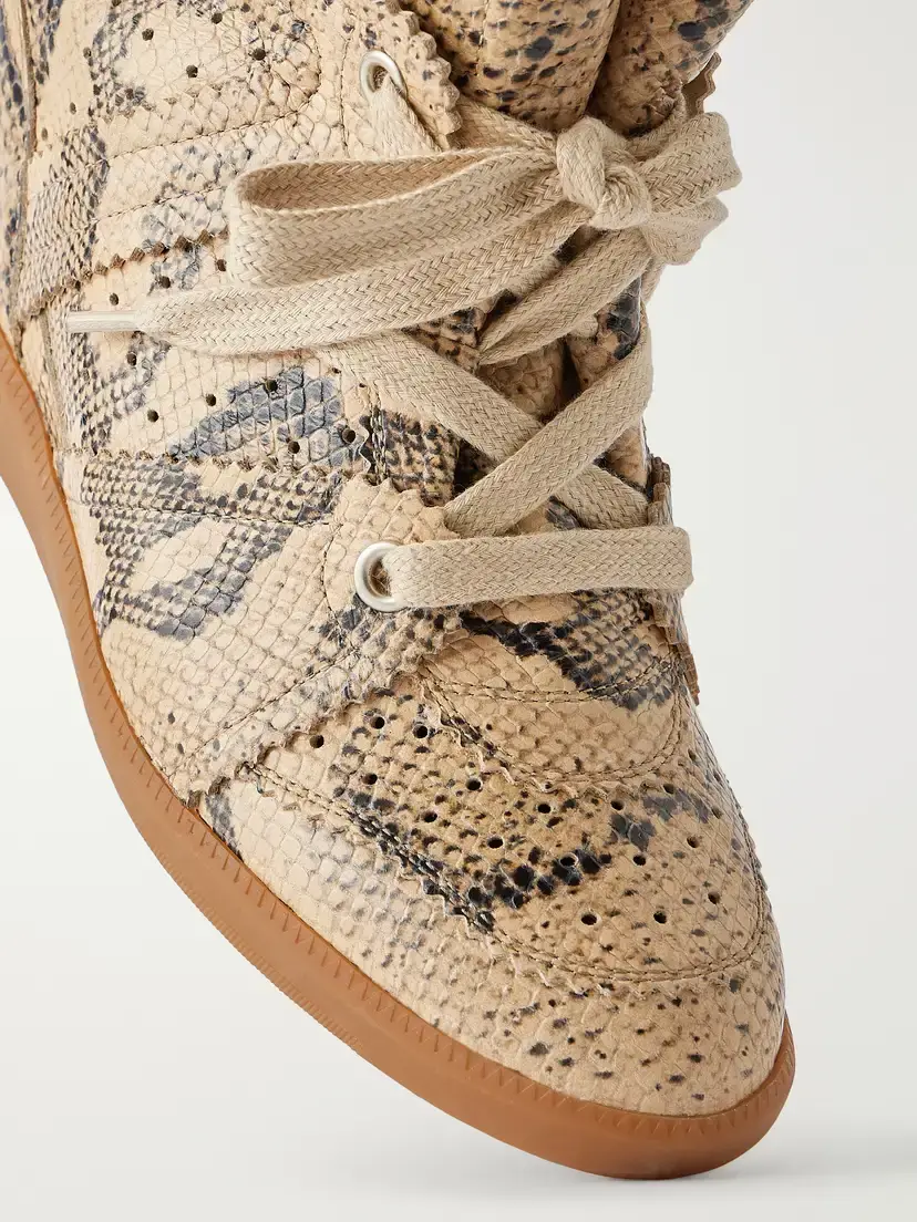 Isabel Marant Bobby Snake-effect Leather Wedge Sneakers | Thumbnail 5 Isabel Marant Bobby Snake-effect Leather Wedge Sneakers | Thumbnail 5