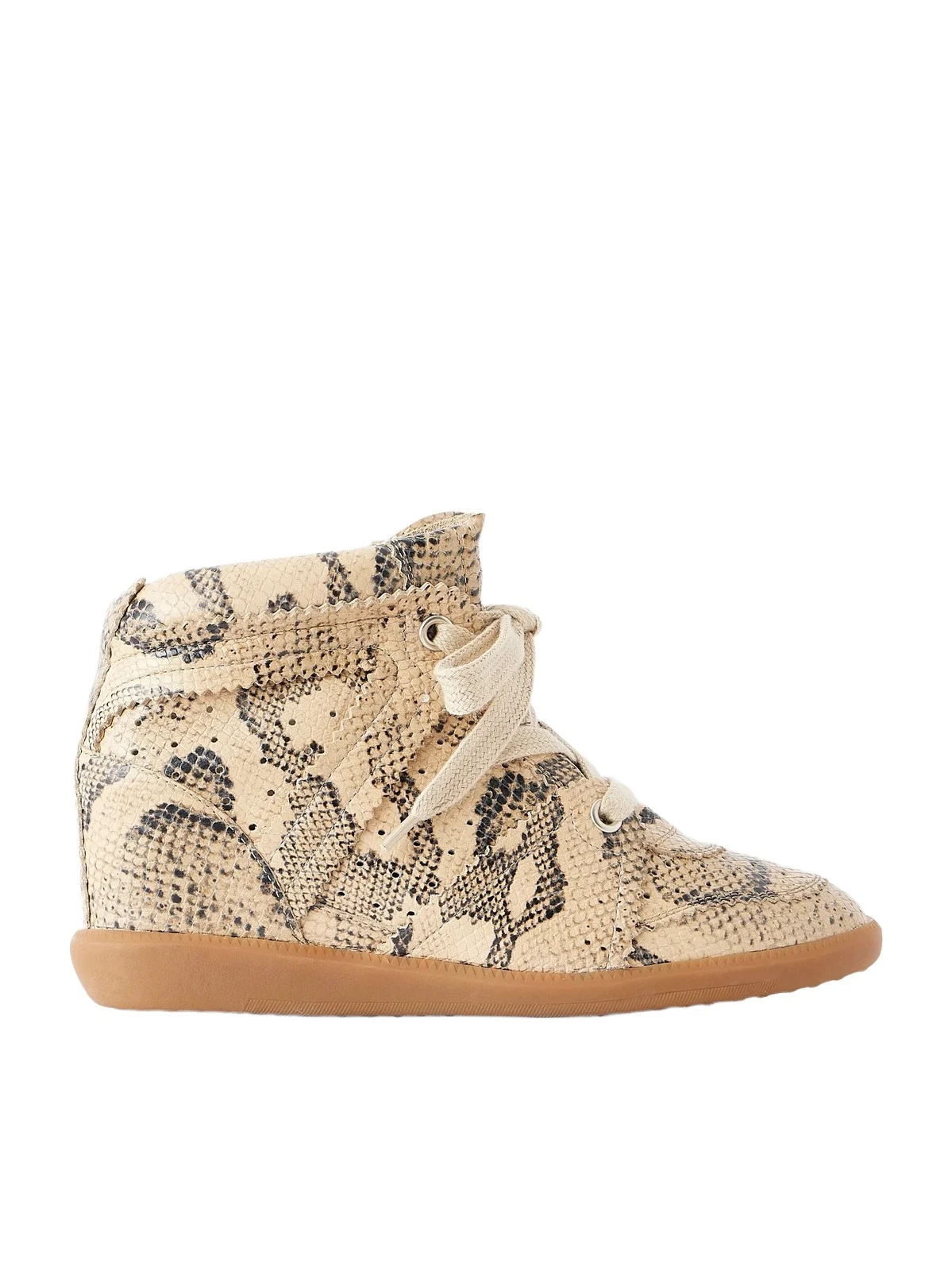 Bobby Snake-effect Leather Wedge Sneakers Bobby Snake-effect Leather Wedge Sneakers