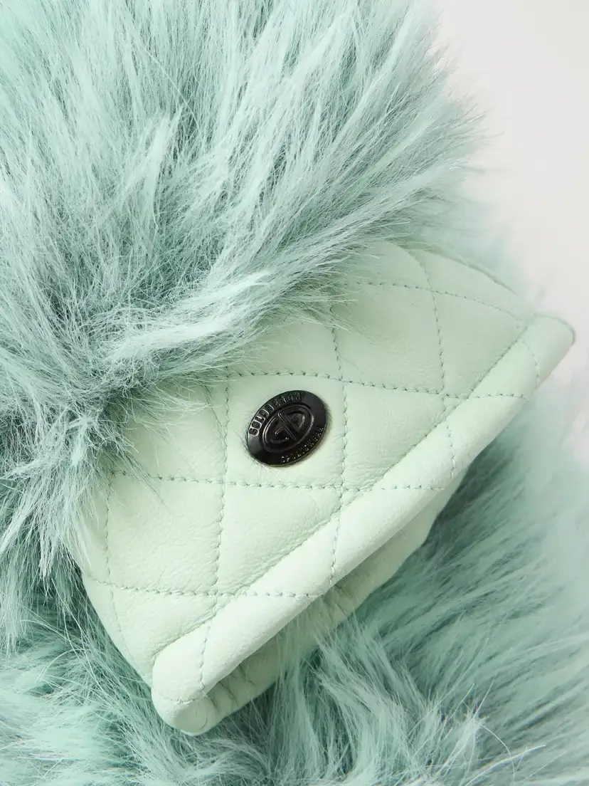 Goldbergh Hill Plush-trimmed Padded Leather Ski Gloves | Thumbnail 2