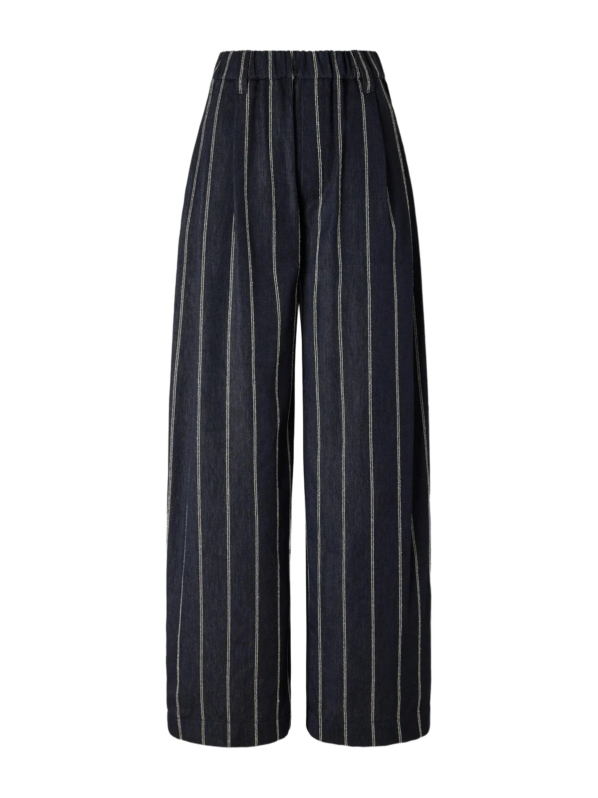 Brunello Cucinelli Pleated Pinstriped Cotton-blend Twill Wide-leg Pants