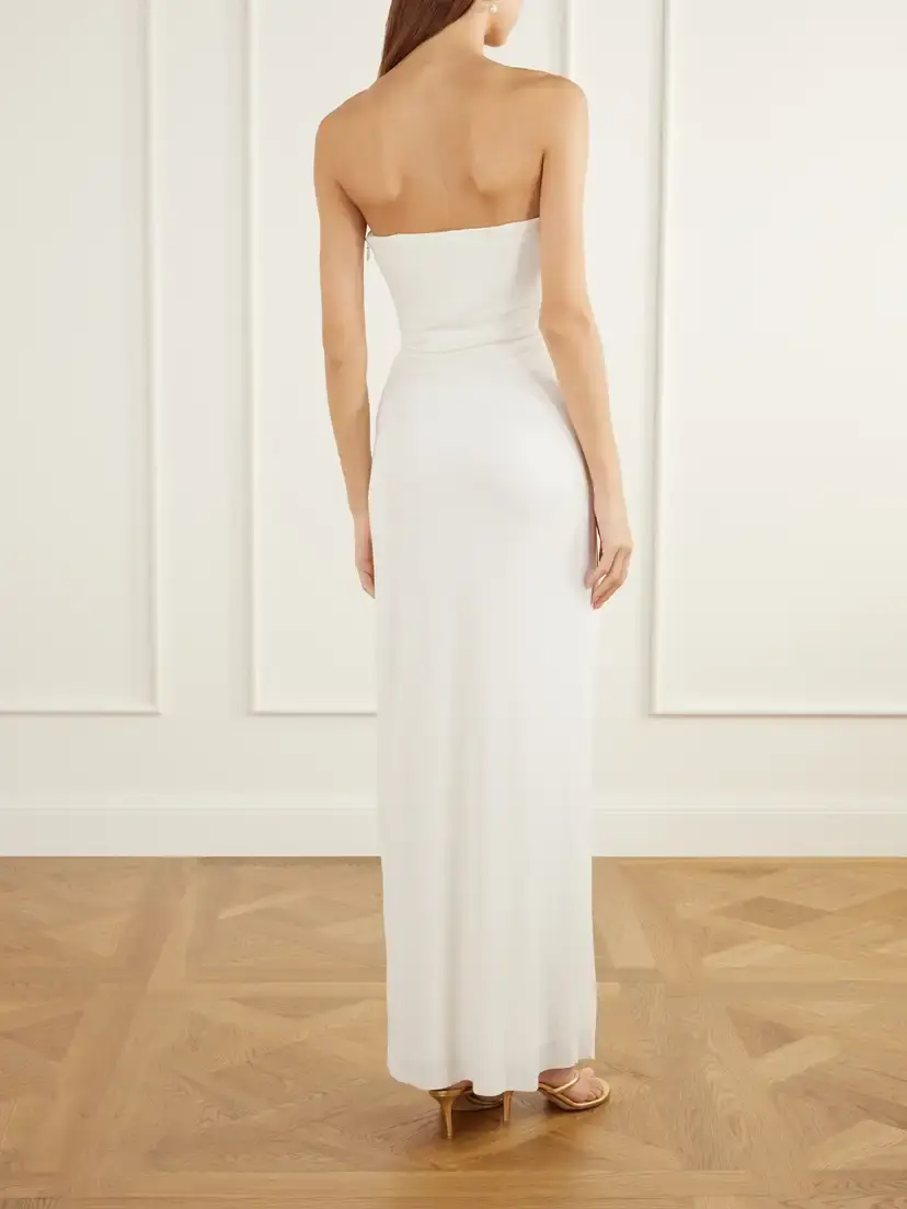 Cult Gaia Abril Strapless Embellished Stretch-crepe Maxi Dress | Thumbnail 3 Cult Gaia Abril Strapless Embellished Stretch-crepe Maxi Dress | Thumbnail 3