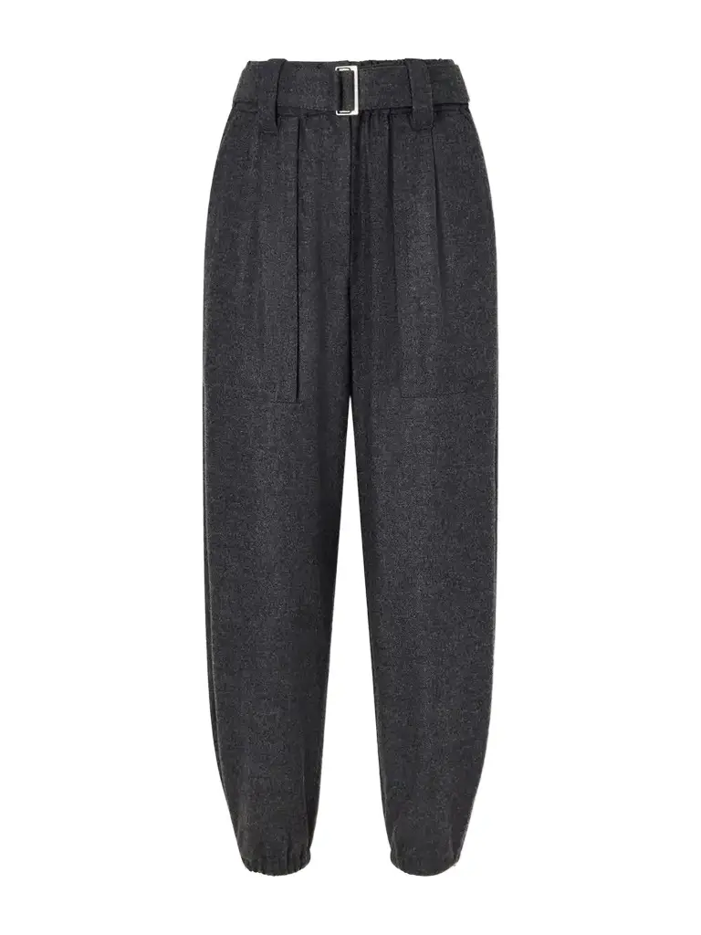 Belted Felted Wool And Cashmere-blend Tapered Pants Belted Felted Wool And Cashmere-blend Tapered Pants