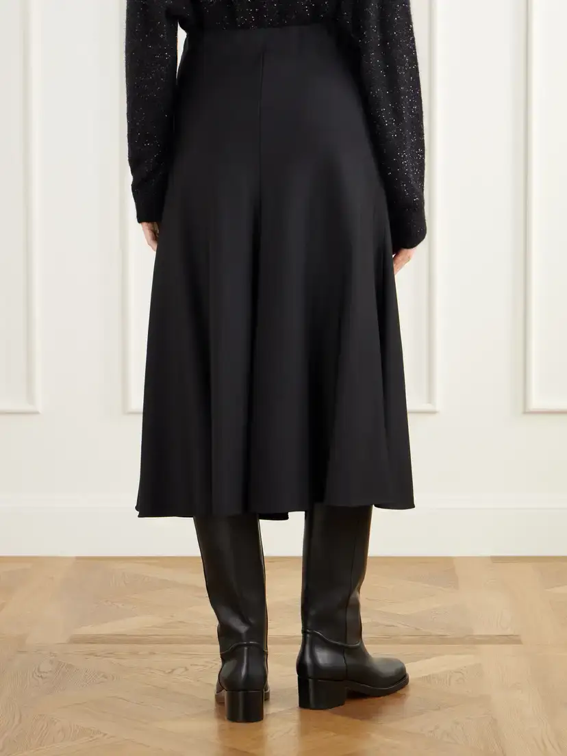 Brunello Cucinelli Wool-blend Flannel Midi Skirt | Thumbnail 4 Brunello Cucinelli Wool-blend Flannel Midi Skirt | Thumbnail 4