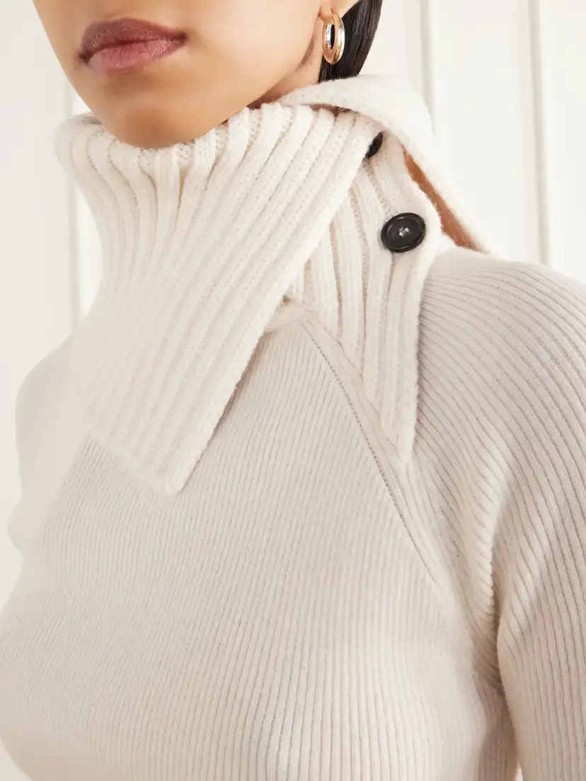 Sportmax Nordica Asymmetric Ribbed Wool-blend Turtleneck Sweater | Thumbnail 5 Sportmax Nordica Asymmetric Ribbed Wool-blend Turtleneck Sweater | Thumbnail 5