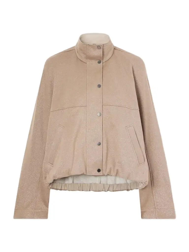 Paneled Gathered Cotton-blend Twill Jacket Paneled Gathered Cotton-blend Twill Jacket