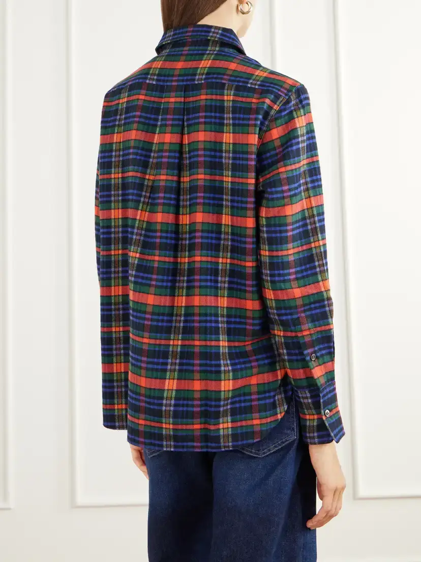 HIGH SPORT Jasper Checked Logo-embroidered Cotton-flannel Shirt | Thumbnail 4 HIGH SPORT Jasper Checked Logo-embroidered Cotton-flannel Shirt | Thumbnail 4