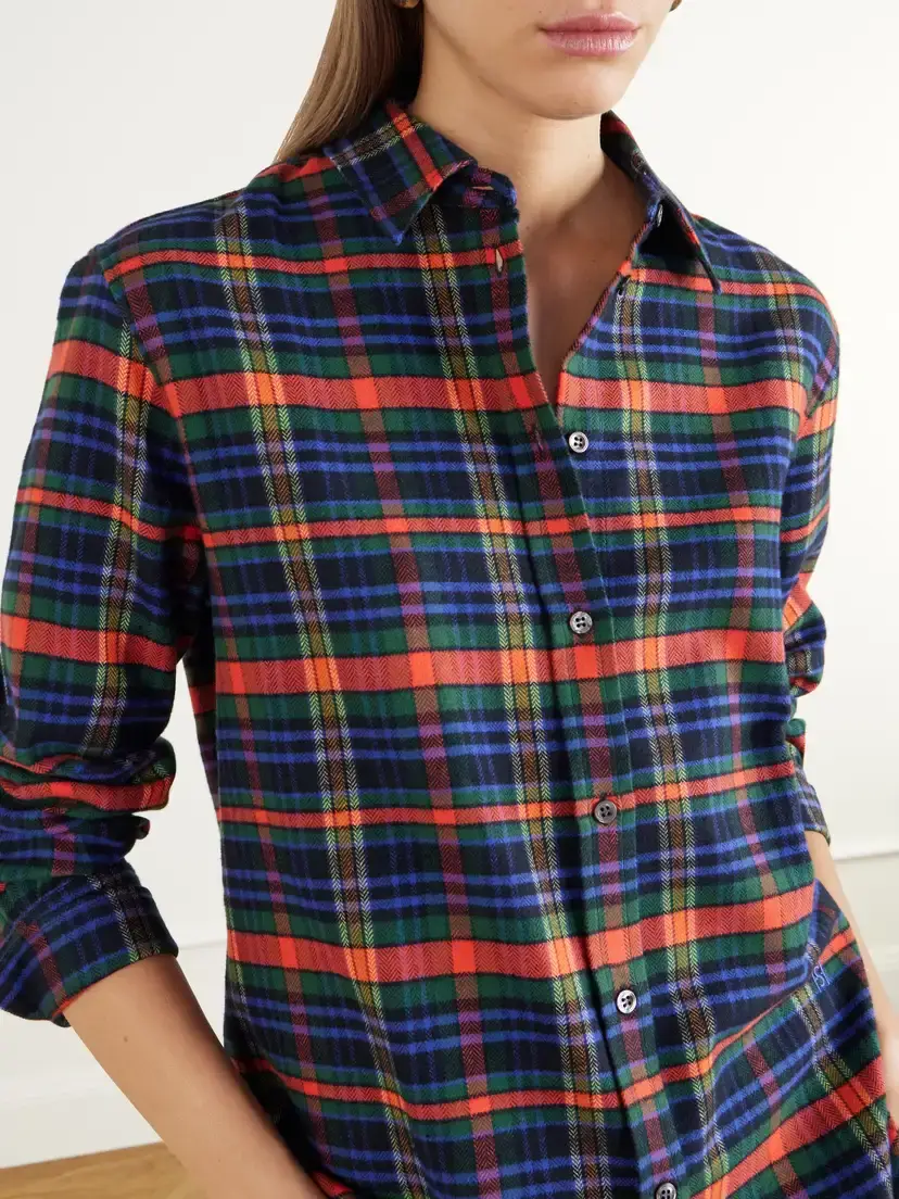 HIGH SPORT Jasper Checked Logo-embroidered Cotton-flannel Shirt | Thumbnail 5 HIGH SPORT Jasper Checked Logo-embroidered Cotton-flannel Shirt | Thumbnail 5