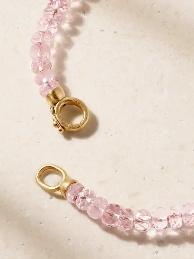 Irene Neuwirth Beaded 18-karat Gold Morganite Beaded Necklace | Thumbnail 3 Irene Neuwirth Beaded 18-karat Gold Morganite Beaded Necklace | Thumbnail 3