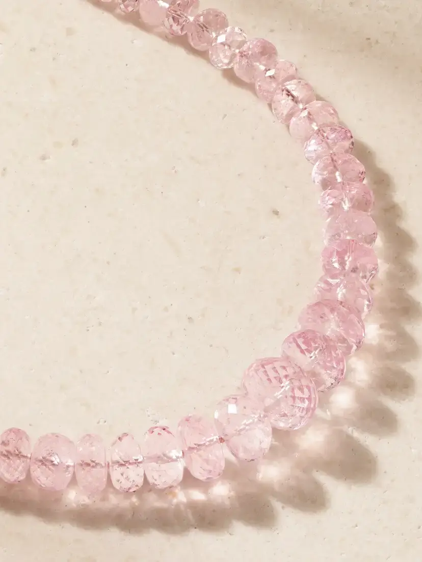 Irene Neuwirth Beaded 18-karat Gold Morganite Beaded Necklace | Thumbnail 4 Irene Neuwirth Beaded 18-karat Gold Morganite Beaded Necklace | Thumbnail 4