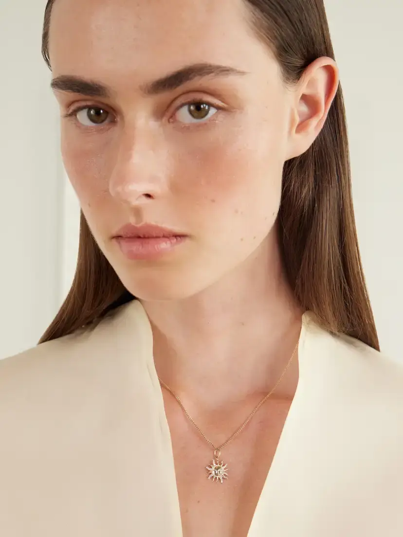 Marlo Laz Sol Oriente 14-karat Gold Diamond Necklace | Thumbnail 2 Marlo Laz Sol Oriente 14-karat Gold Diamond Necklace | Thumbnail 2