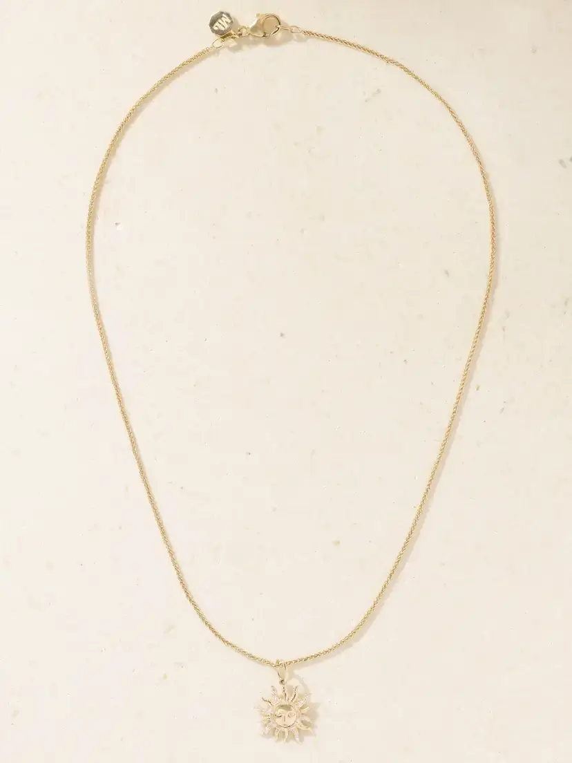 Marlo Laz Sol Oriente 14-karat Gold Diamond Necklace | Thumbnail 4 Marlo Laz Sol Oriente 14-karat Gold Diamond Necklace | Thumbnail 4