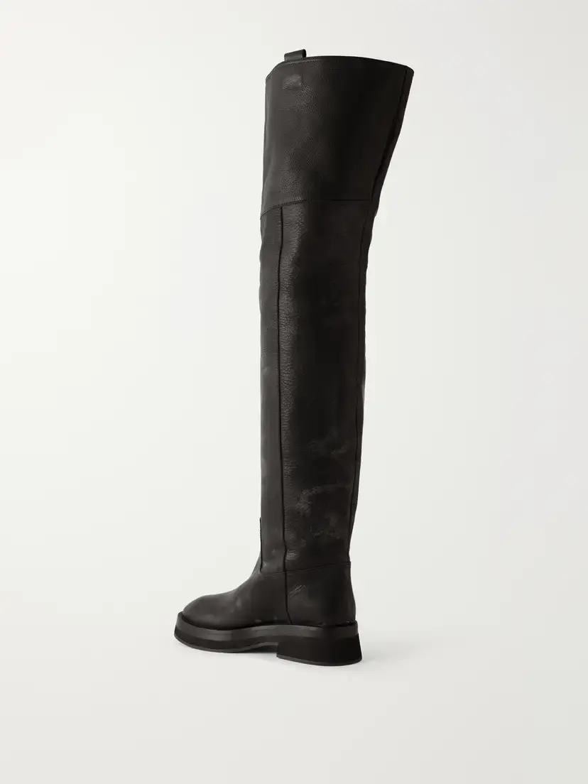 Paris Texas Distressed Paneled Full-grain Leather Over-the-knee Boots | Thumbnail 3 Paris Texas Distressed Paneled Full-grain Leather Over-the-knee Boots | Thumbnail 3