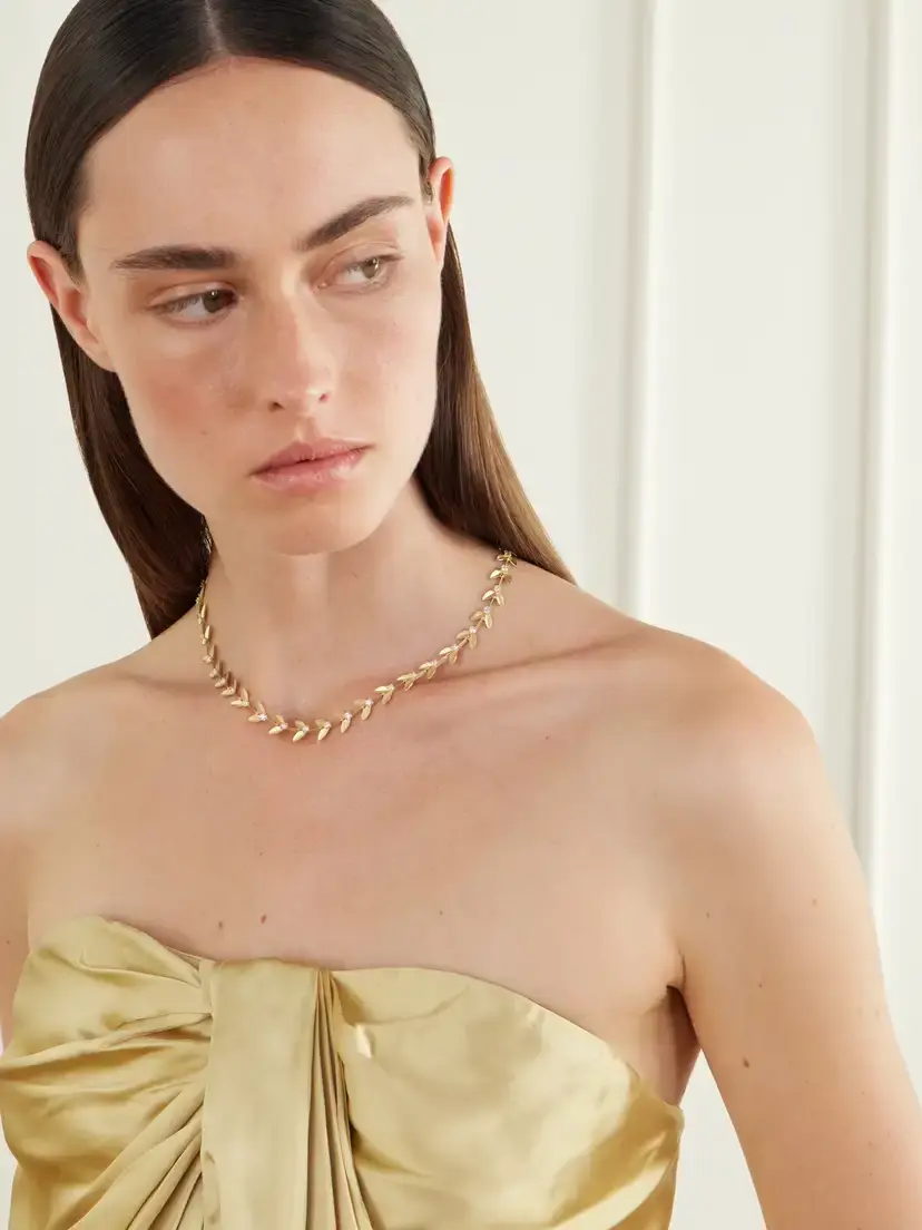 Irene Neuwirth Golden Blossom 18-karat Gold Diamond Necklace | Thumbnail 2 Irene Neuwirth Golden Blossom 18-karat Gold Diamond Necklace | Thumbnail 2