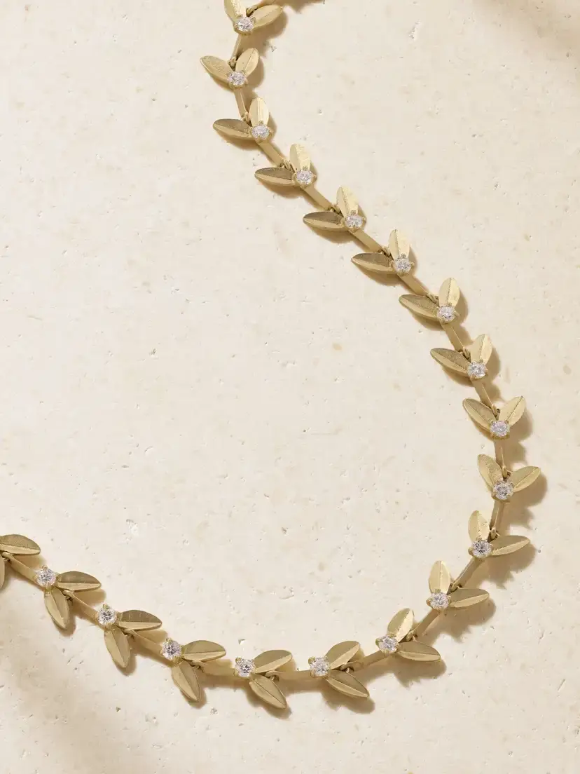Irene Neuwirth Golden Blossom 18-karat Gold Diamond Necklace | Thumbnail 4 Irene Neuwirth Golden Blossom 18-karat Gold Diamond Necklace | Thumbnail 4