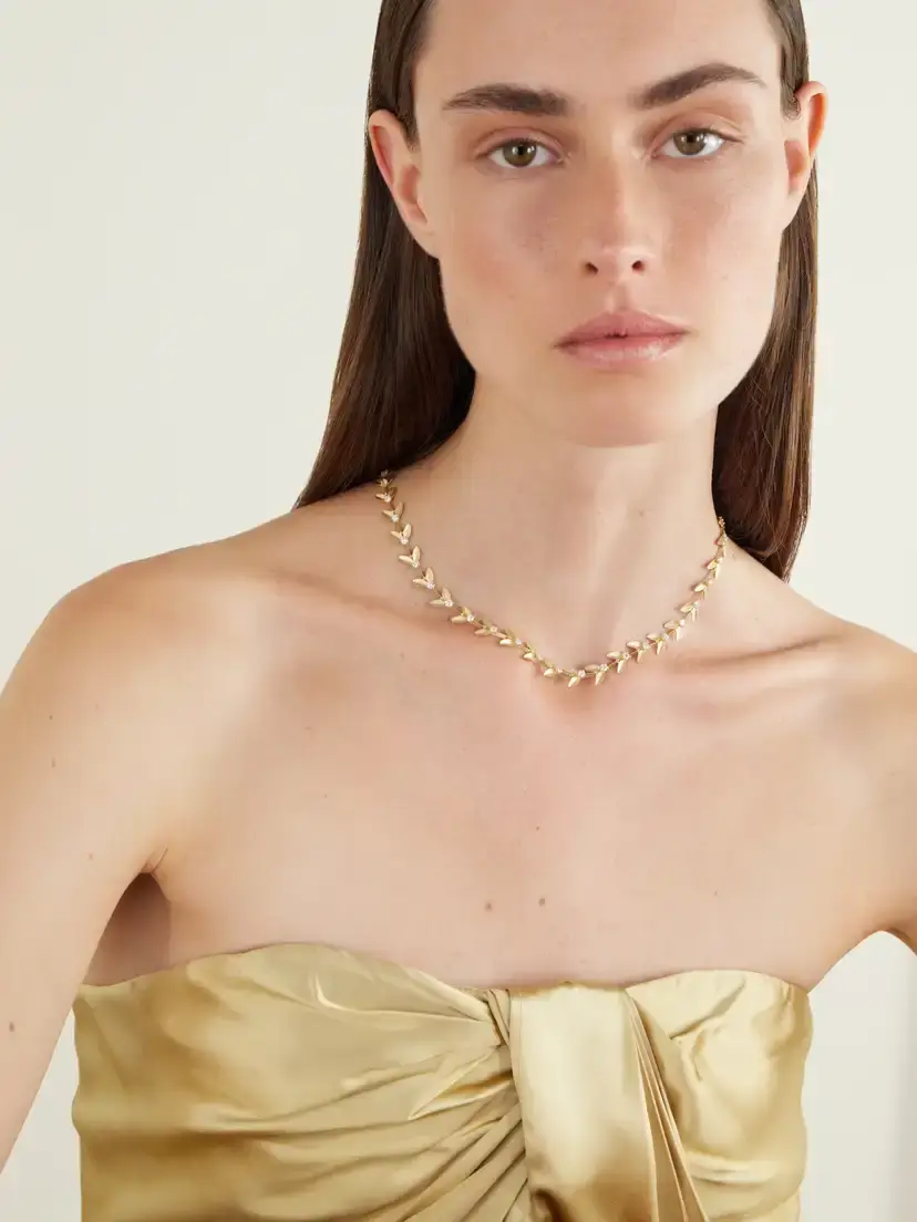Irene Neuwirth Golden Blossom 18-karat Gold Diamond Necklace | Thumbnail 5 Irene Neuwirth Golden Blossom 18-karat Gold Diamond Necklace | Thumbnail 5