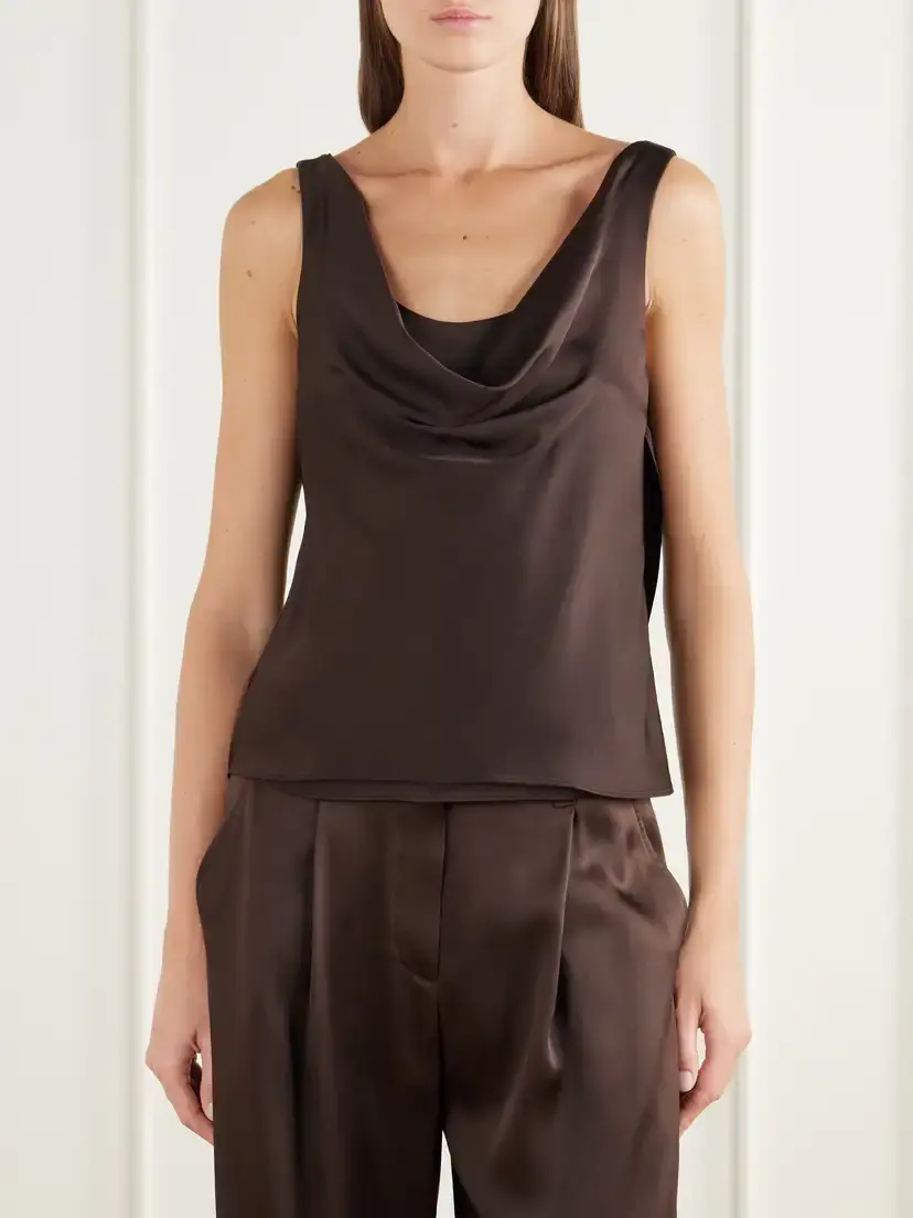 Brunello Cucinelli Silk-satin Tank | Thumbnail 3 Brunello Cucinelli Silk-satin Tank | Thumbnail 3