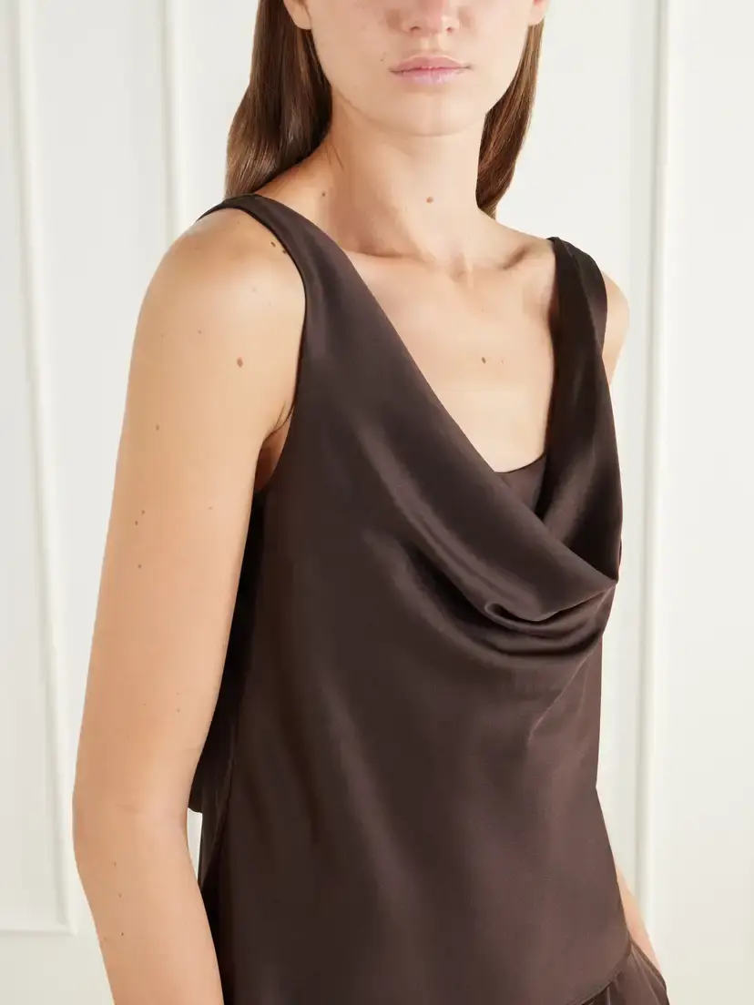 Brunello Cucinelli Silk-satin Tank | Thumbnail 5 Brunello Cucinelli Silk-satin Tank | Thumbnail 5