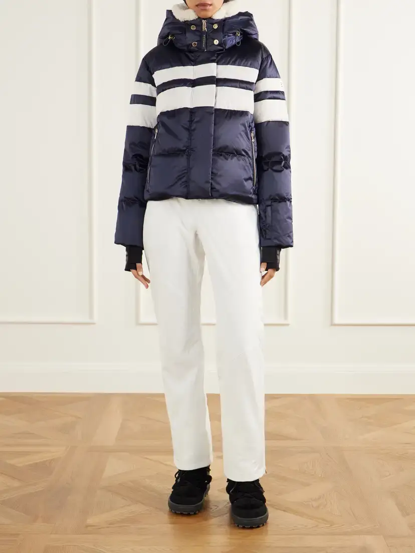 Bogner Silla-d Striped Quilted Plush-trimmed Shell Down Ski Jacket | Thumbnail 2 Bogner Silla-d Striped Quilted Plush-trimmed Shell Down Ski Jacket | Thumbnail 2