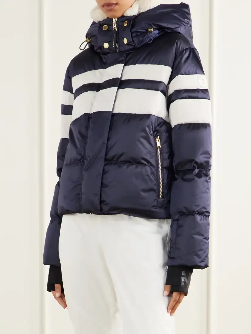 Bogner Silla-d Striped Quilted Plush-trimmed Shell Down Ski Jacket | Thumbnail 3 Bogner Silla-d Striped Quilted Plush-trimmed Shell Down Ski Jacket | Thumbnail 3