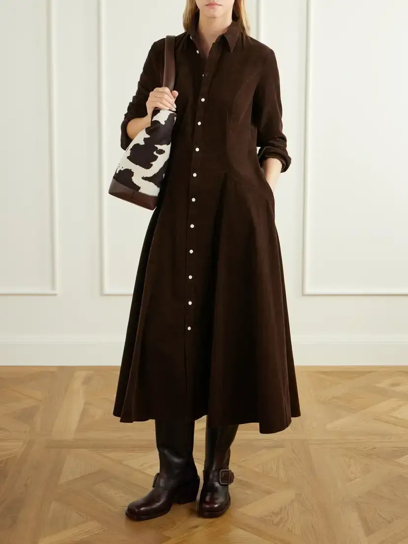 Polo Ralph Lauren Cotton-corduroy Midi Dress | Thumbnail 2 Polo Ralph Lauren Cotton-corduroy Midi Dress | Thumbnail 2