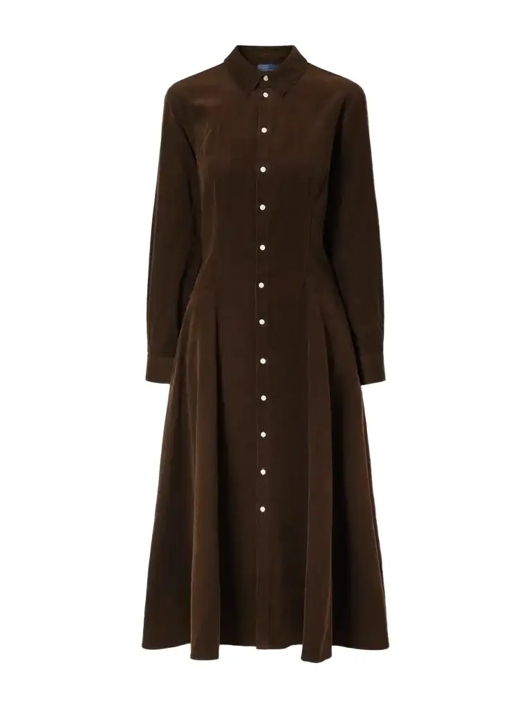 Cotton-corduroy Midi Dress