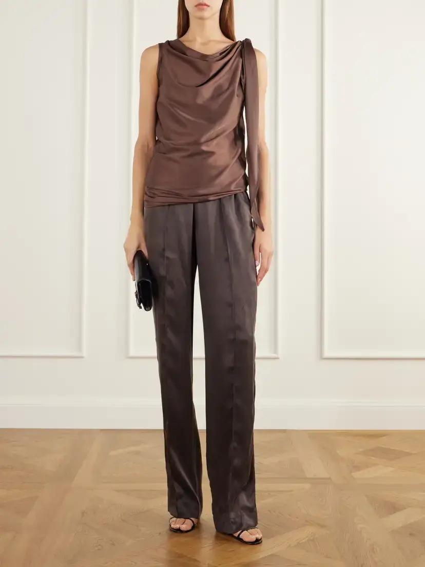 AARON ESH Knotted Silk-satin Tank | Thumbnail 2 AARON ESH Knotted Silk-satin Tank | Thumbnail 2