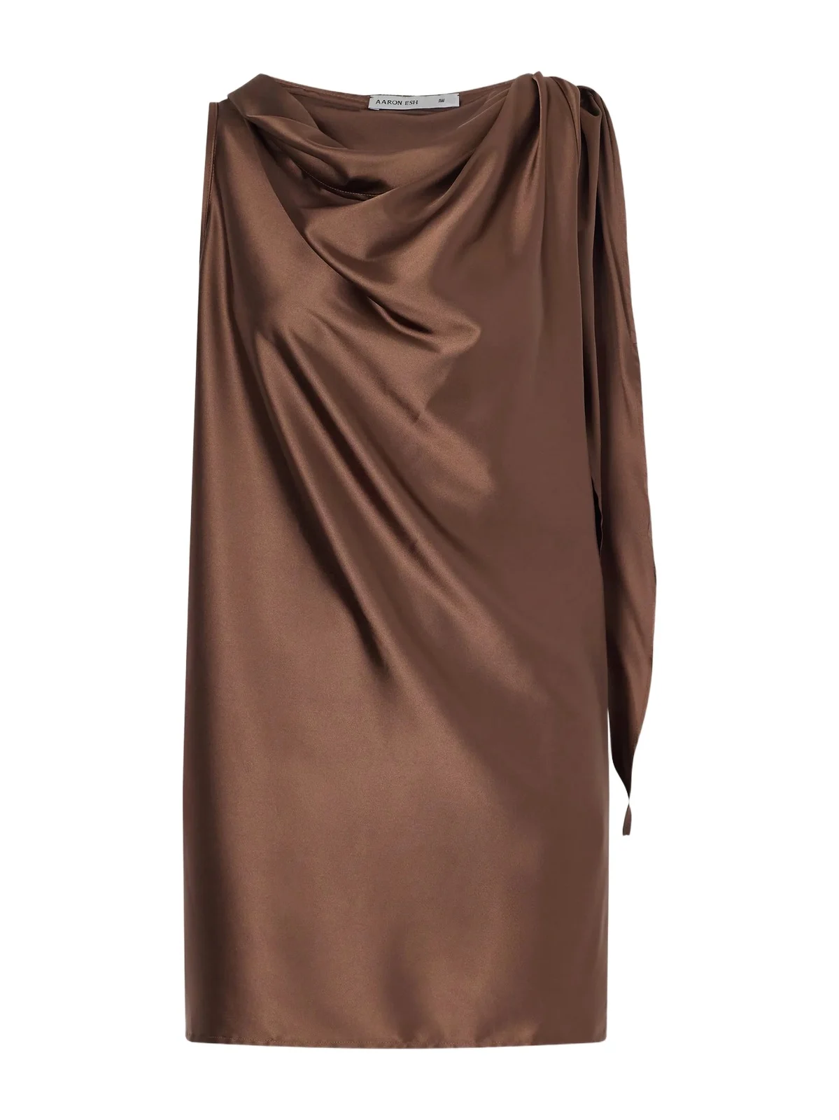 AARON ESH Knotted Silk-satin Tank