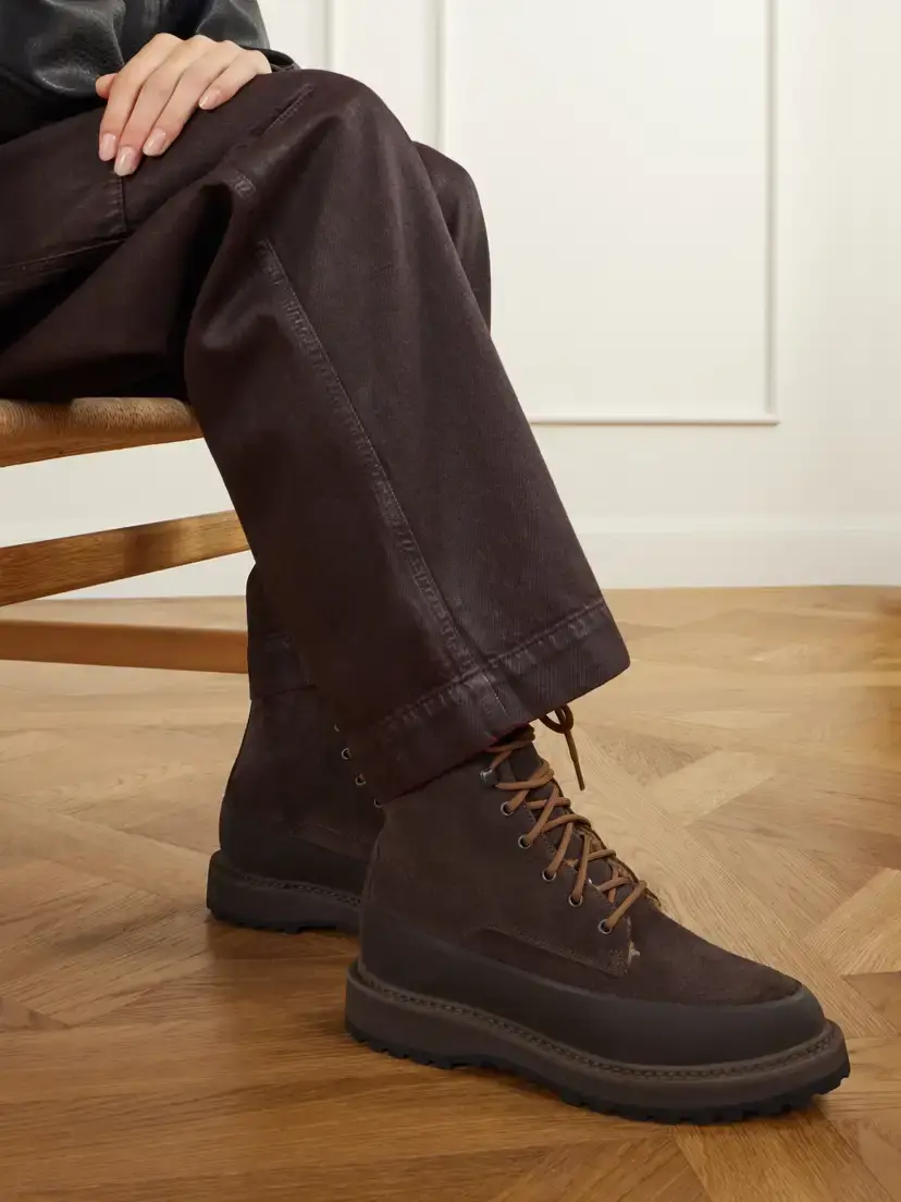 Le Monde Béryl Dolomite Rubber-trimmed Suede Ankle Boots | Thumbnail 2