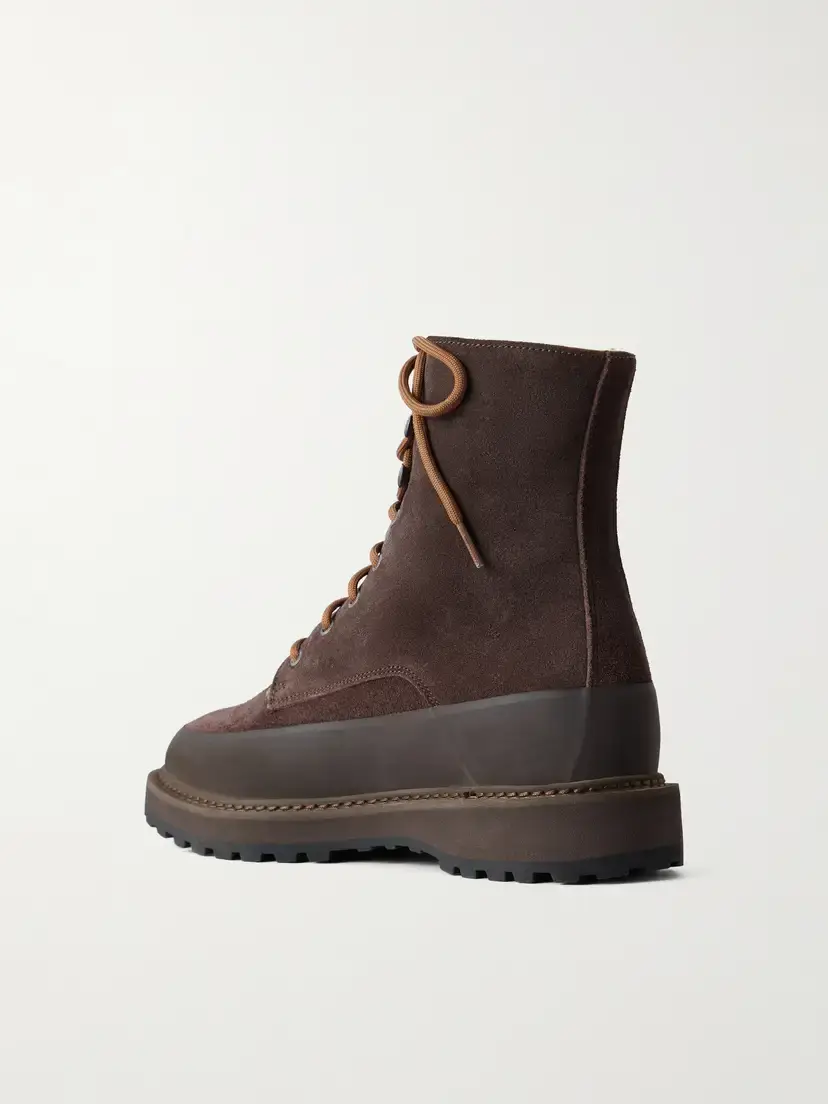Le Monde Béryl Dolomite Rubber-trimmed Suede Ankle Boots | Thumbnail 3