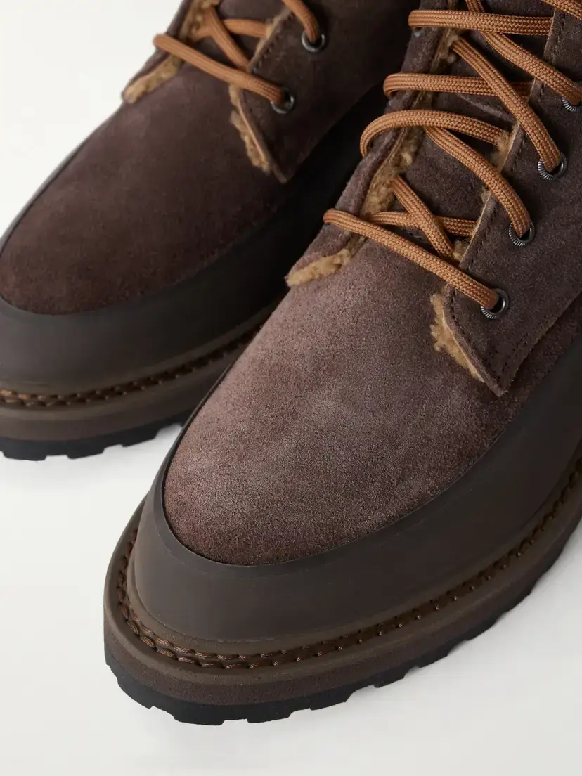 Le Monde Béryl Dolomite Rubber-trimmed Suede Ankle Boots | Thumbnail 5