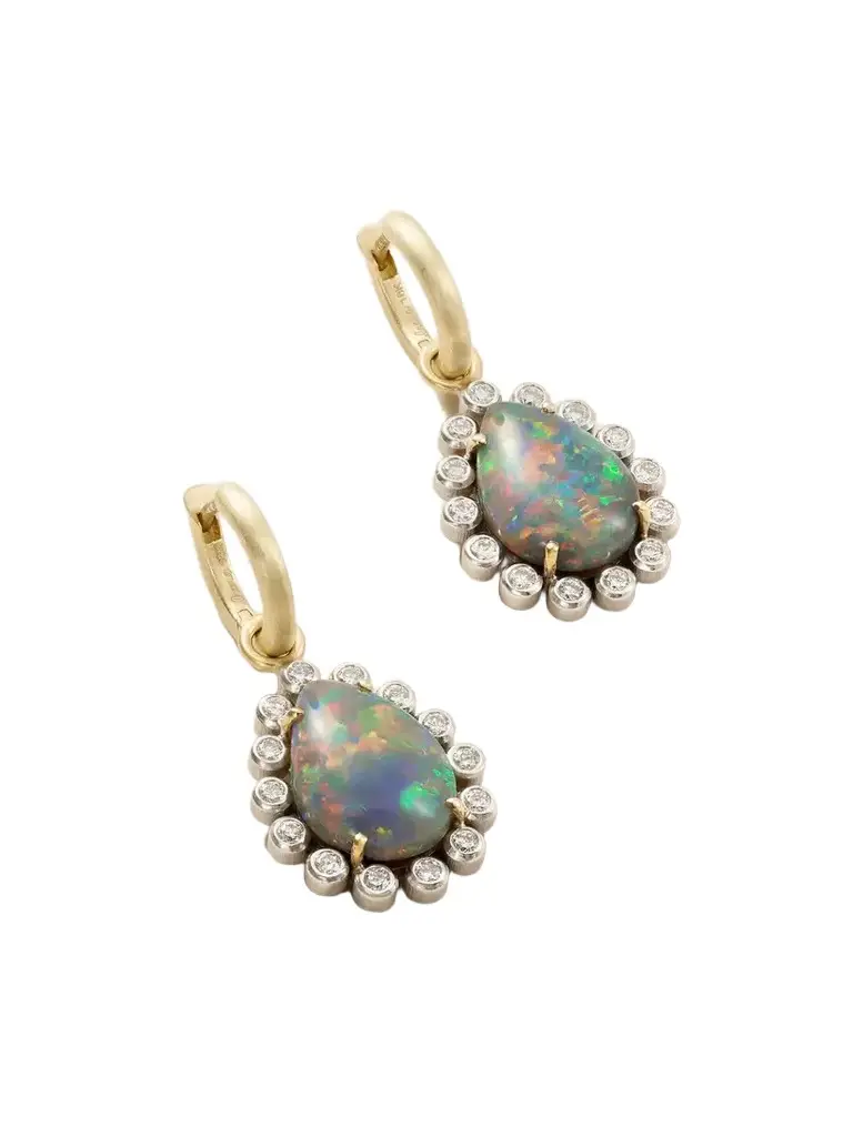 Irene Neuwirth One Of A Kind 18-karat Yellow And White Gold, Opal And Diamond Earrings