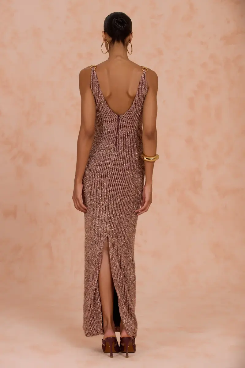PatBo GROOVY KNIT PLUNGE MAXI DRESS | Thumbnail 2 PatBo GROOVY KNIT PLUNGE MAXI DRESS | Thumbnail 2