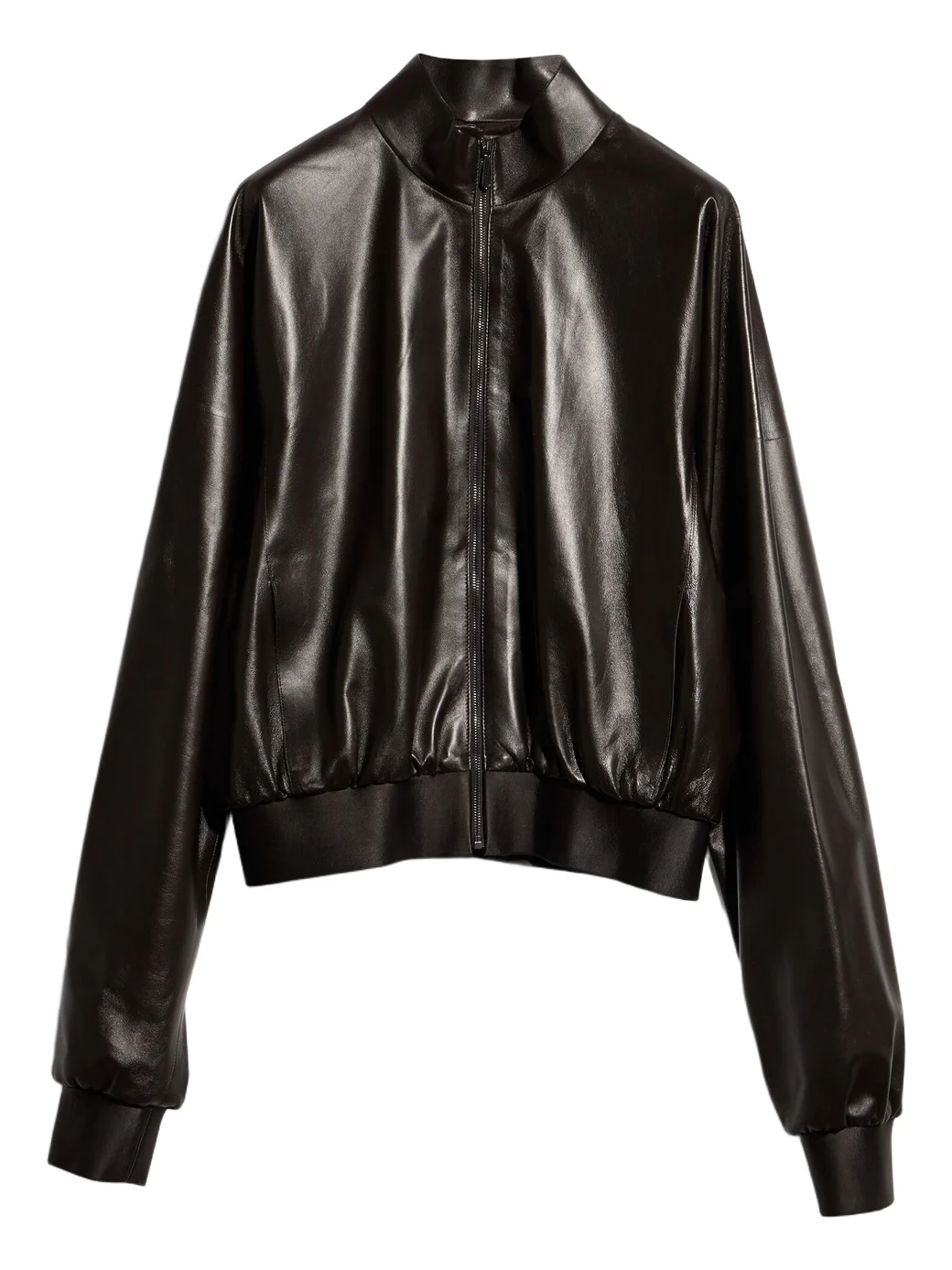 Soft Nappa Leather Bomber Jacket