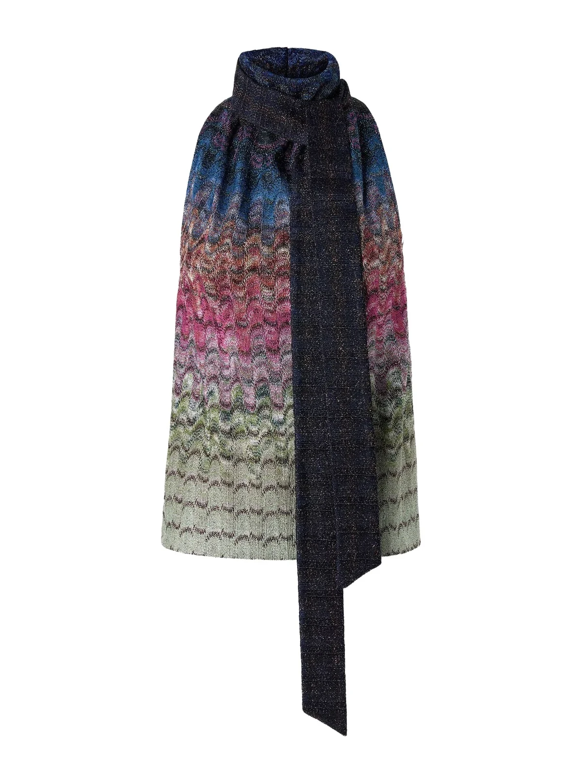 Iridescent Kaleidoscopic Top with Necktie
