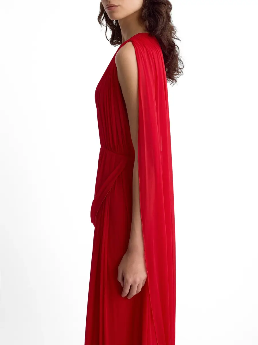 FFORME Kahlo Asymmetric Draped Jersey Midi Dress | Thumbnail 5 FFORME Kahlo Asymmetric Draped Jersey Midi Dress | Thumbnail 5