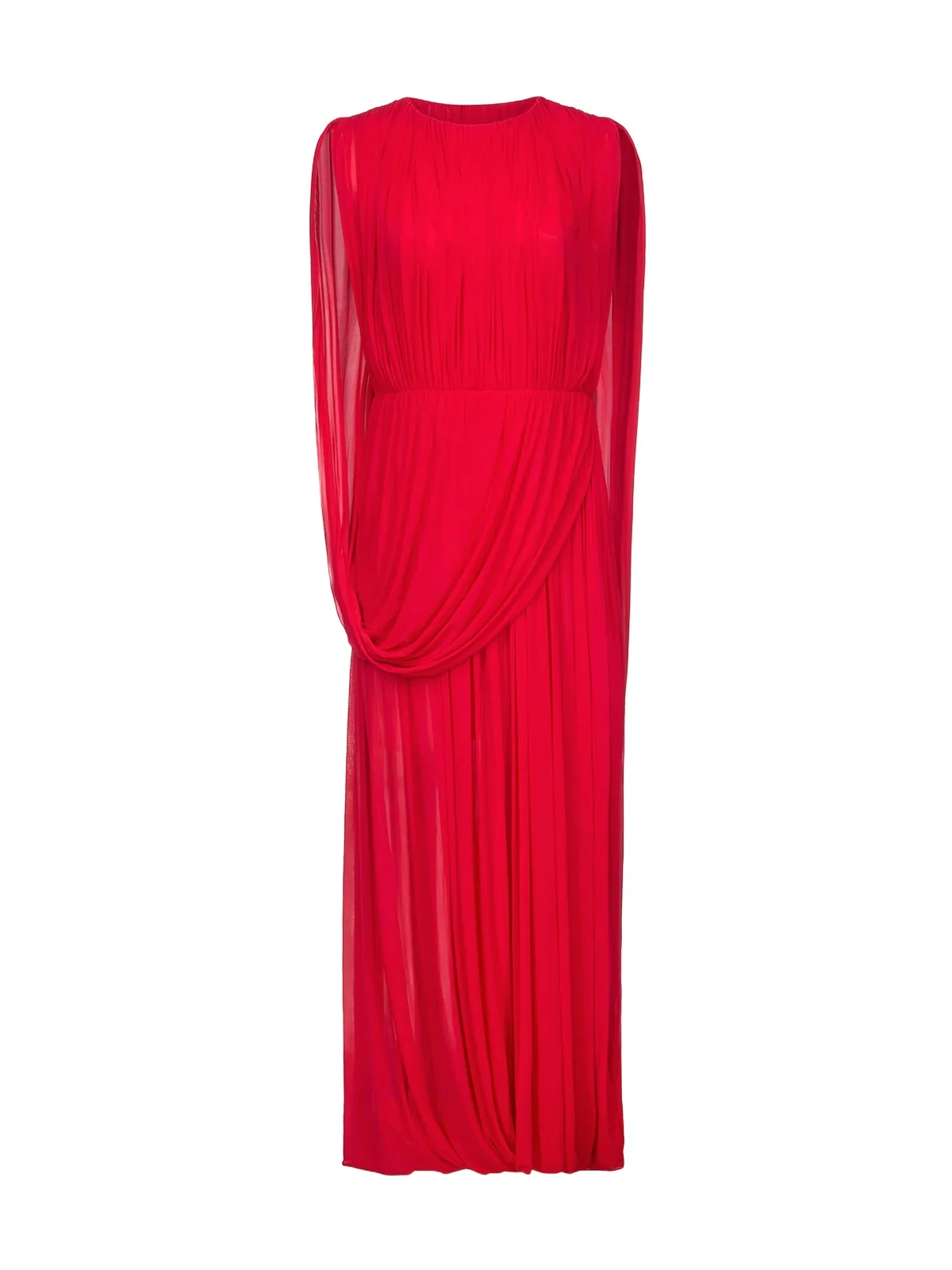 Kahlo Asymmetric Draped Jersey Midi Dress