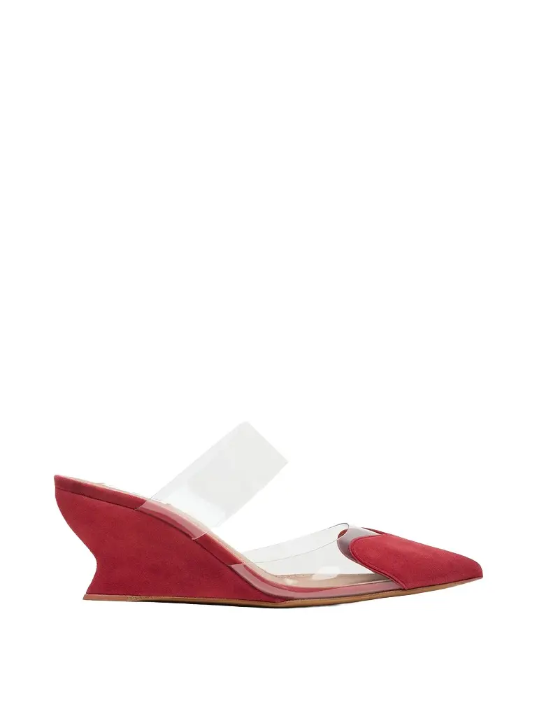 Le Cœur Suede Wedge Mules Le Cœur Suede Wedge Mules