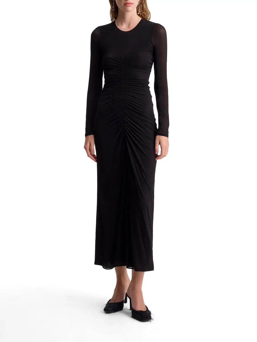 FFORME Selena Ruched Jersey Midi Dress | Thumbnail 2 FFORME Selena Ruched Jersey Midi Dress | Thumbnail 2