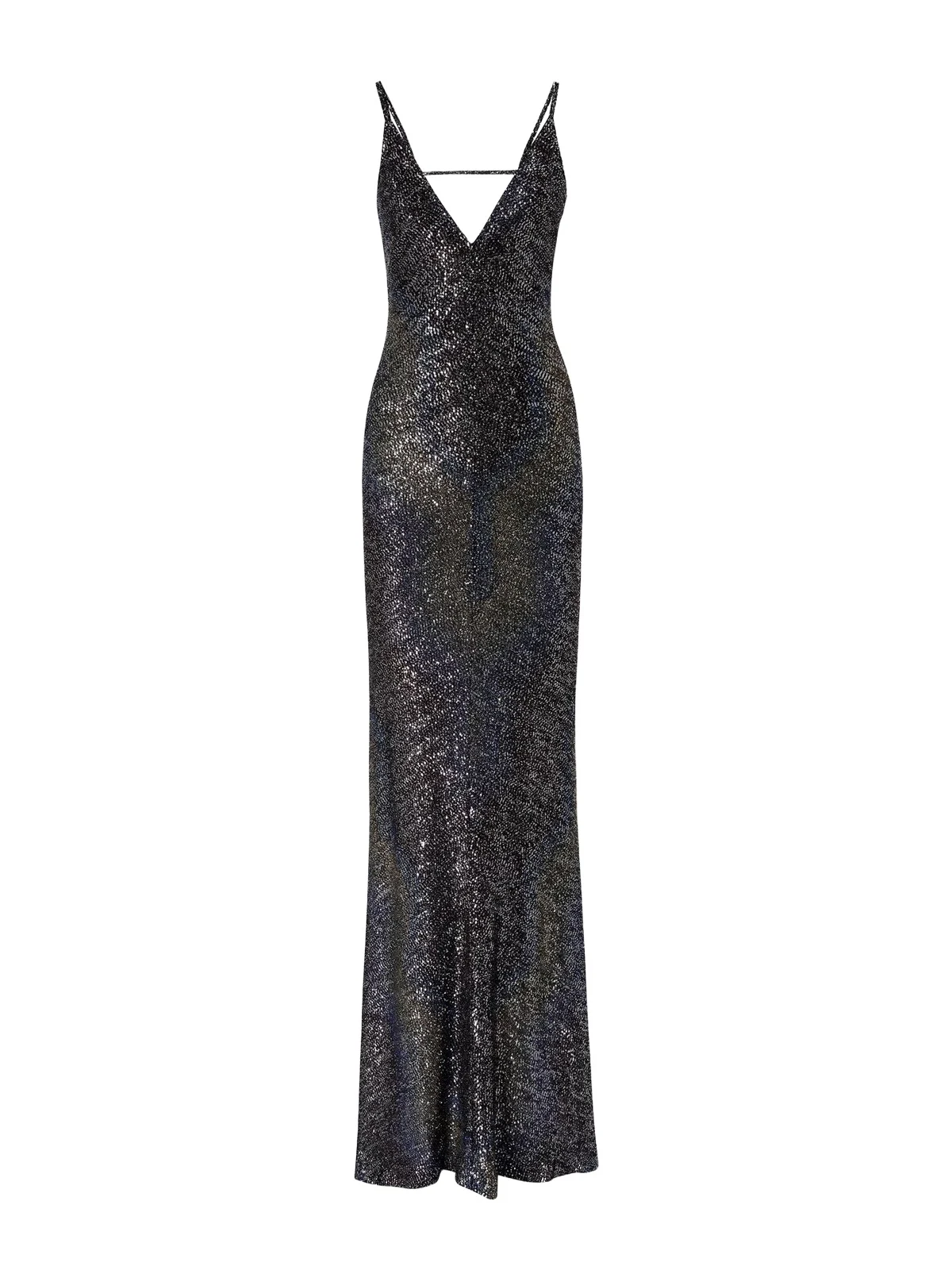 Sequined Dégradé Knit Maxi Dress