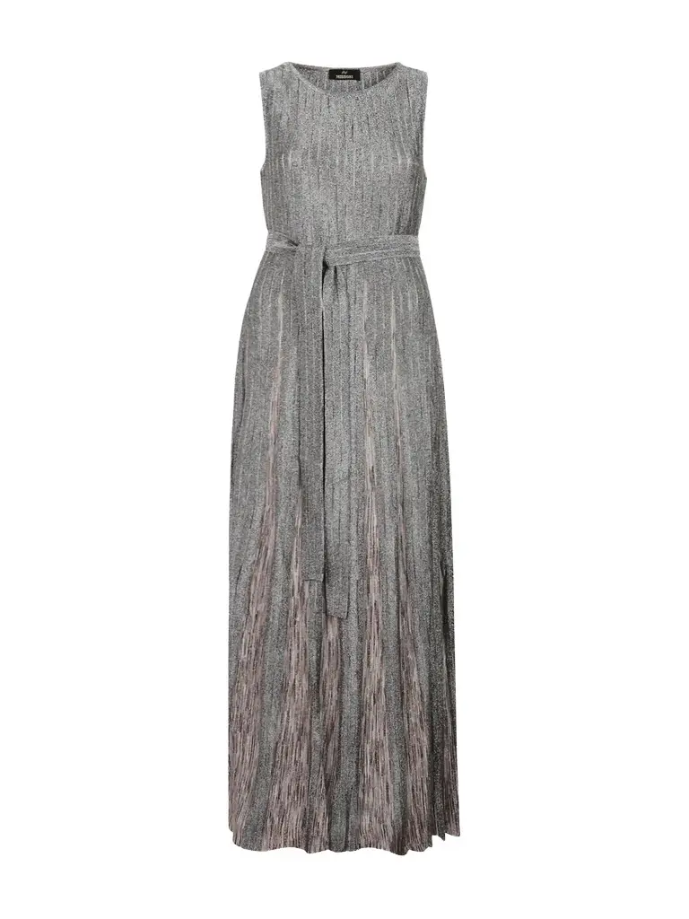 Missoni Viscose Lamé Belted Maxi Dress
