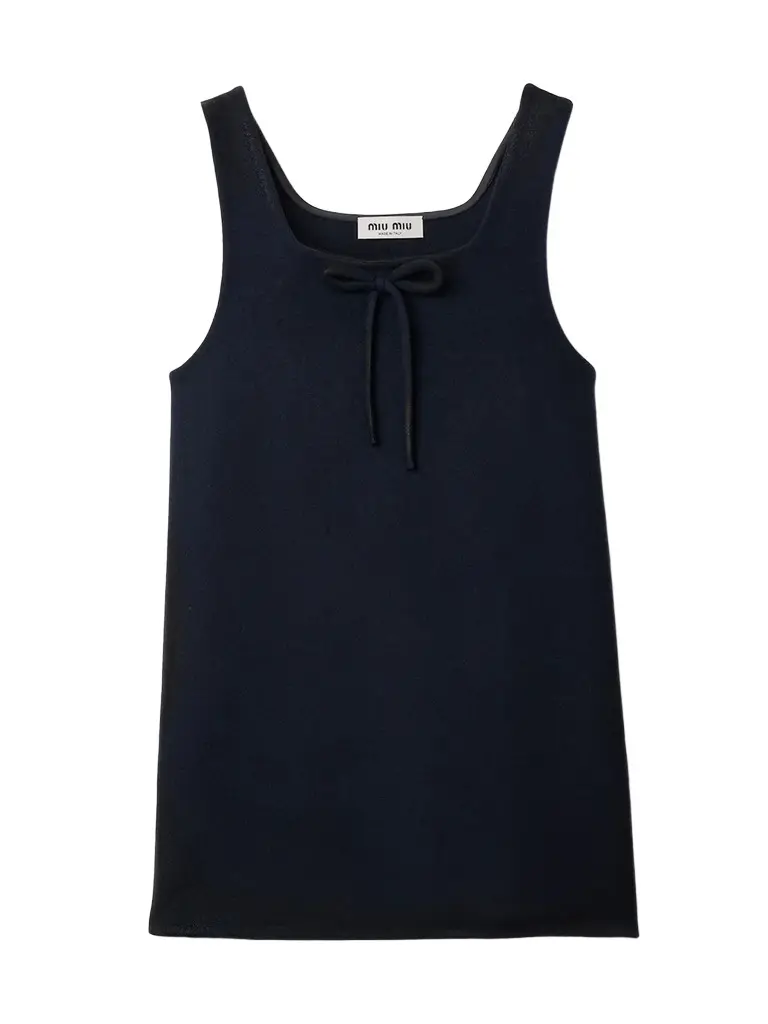 Waxed Double Wool Mini Dress
