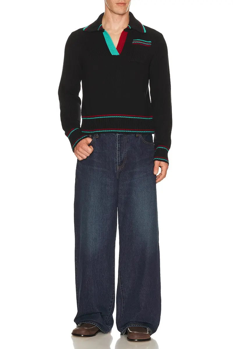 JW Anderson Shrunken Polo Jumper | Thumbnail 4